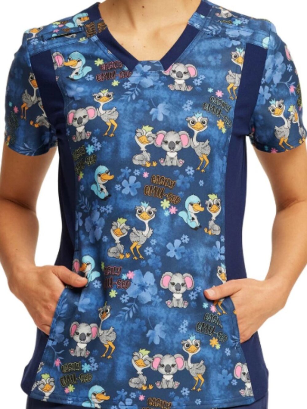 Cherokee iflex Print V-Neck
